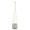 Kingston Living Ceramic Outdoor Hanging Planter - 7" - Gray and White